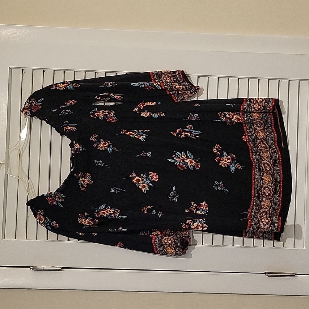 NWOT Floral smocked mini dress sz XL